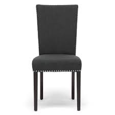Eiffel inspired dark grey dining chair with square pyramid light wood legs. Harrowgate Dark Gray Linen Modern Dining Chair Set Of 2 Overstock 7327119