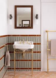 terracotta tiles in the bathroom