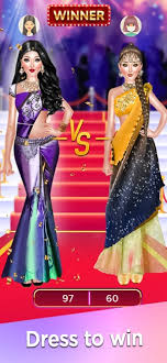indian fashion dressup game on the app
