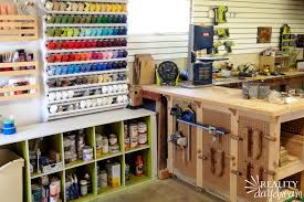 A garage workbench with cabinets provides storage options that are ideal for automotive tools, construction tools, or gardening implements. Garage Organization Storage Ideas Cool Garage Ideas