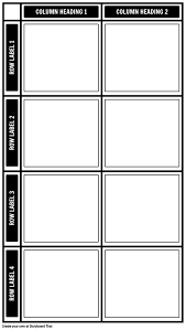 Chart And Grid Templates Storyboard Template Gallery