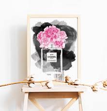 Coco Chanel Poster Peonies Print Chanel
