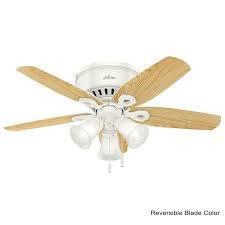 hunter builder low profile 42 ceiling fan with light snow white