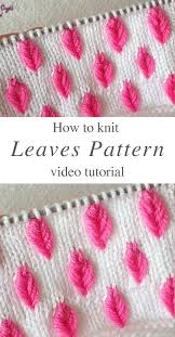 raised leaf knitting pattern free