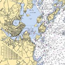 Maine Portland Nautical Chart Decor