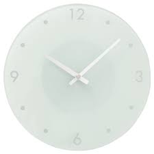 Argos Home Glass Wall Clock White By