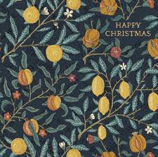 william morris fruit design gold foiled