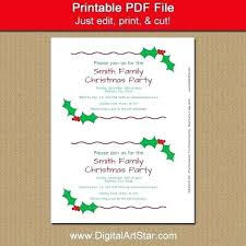 Free Invitation Template Party Invitations Christmas Templates Word