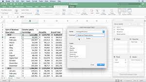 excel for mac 2016 pivot tables in