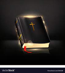 Bible on black Royalty Free Vector Image - VectorStock