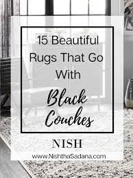 what color rugs go with black furniture