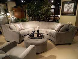 Round Sectional Sofa New Gray Silver