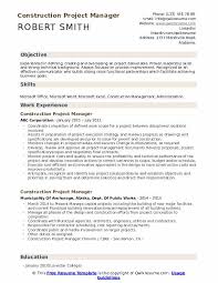 Construction Project Manager Resume Samples Qwikresume