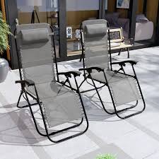 2x Zero Gravity Chair Recliner Outdoor