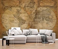 Vintage Map Of The World Wall Mural Old