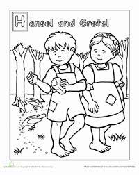 Hansel and gretel coloring book. Hansel And Gretel Worksheet Education Com Fairy Tales Coloring Pages Nursery Rhymes Preschool Crafts