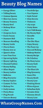 beauty names makeup name ideas