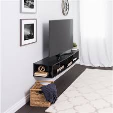 prepac wide wall mounted tv stand in