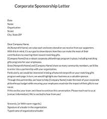 a sponsorship letter sles letters