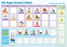 My Busy School Week Magnetic Rewards Chart School Week