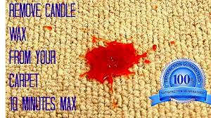 remove candle wax from your carpet with