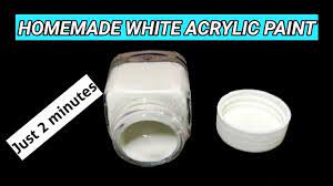 Homemade white acrylic paint /how to make white acrylic paint at  home/homemade paint - YouTube