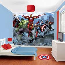 Make the room appear bigger by hanging a mirror from the wall. Avengers Assemble Mural From Walltastic Marvel Room Kids Room Wall Murals Kids Room Wallpaper