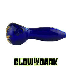 Glow In The Dark Glass Pipe Blue Pipes