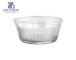 Delicate Flower Design Clear Glass Bowl