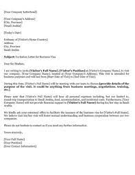 invitation letter for business visa