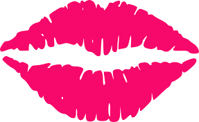 lips kiss print pink alluring love