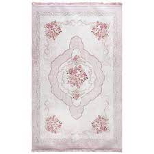 Merinos teppich blumen wohnzimmerteppich waschbar in rosa creme größe 80x150 cm. Waschbarer Teppich Rosa Blumenmuster My2911 120x170