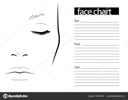 face chart makeup artist blank