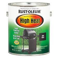 Rust Oleum Specialty 1 Gal High Heat Flat Bar B Que Black Enamel Interior Exterior Paint 2 Pack