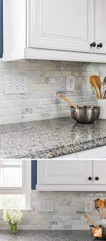 What are the shipping options for tile backsplashes? Create An Elegant Statement With A White Brick Wall Design Ideas Trendy Kitchen Backsplash Kitchen Design Kitchen Remodel