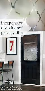 Diy Window Privacy Using Contact
