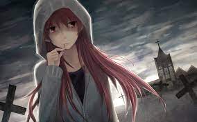 Female anime character wearing hooded ...