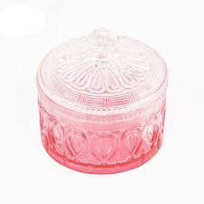 China Pink Color Glass Jar