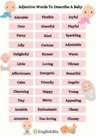 adjective words to describe a baby