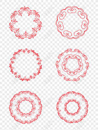free vector chinese style red round
