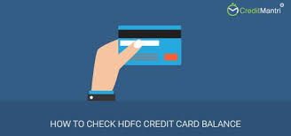 how to check your hdfc credit card balance