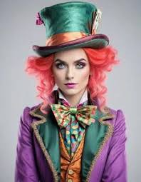 mad hatter female makeup costume face