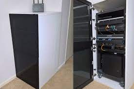 2 post rack mount shelves Diy Server Cabinet Using Ikea Parts Ikea Hackers
