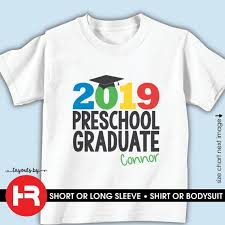 Preschool Graduation Shirt Or Back To School Shirt Childrens Class Shirt For Any Year And Grade Primary Colors Pre K Graduation Shirt