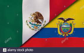Waving Flag Mexico Ecuador Stockfotos ...