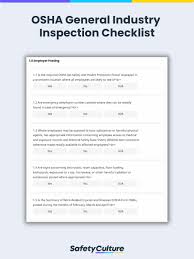 free osha inspection checklist pdf
