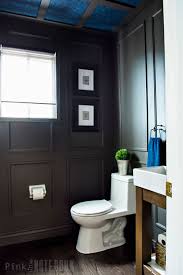 Dated Powder Room Gets A Moody Makeover