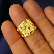 22k gold ring hand carved gold ring