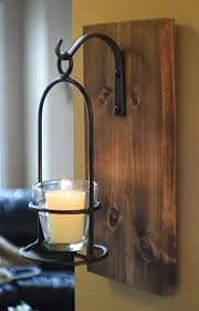 Candle Wall Sconces Set Of Two Wooden