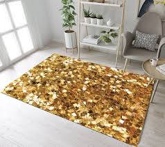 floor rug mat creative gold design